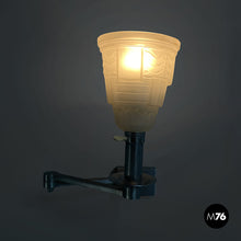 Carica l'immagine nel visualizzatore di Gallery, Wall lamps in metal and glass, 1940s