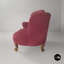 Load image into Gallery viewer, Sofa in purple velvet, 1980s