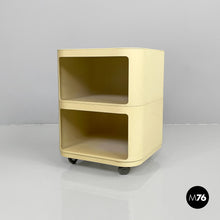 将图片加载到图库查看器,White plastic modular chest of drawers by Anna Castelli for Kartell, 1970s