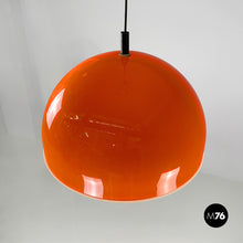 Load image into Gallery viewer, Orange plastic chandelier, 1970s
