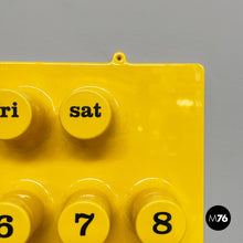 将图片加载到图库查看器,Wall perpetual yellow calendar by Giorgio Della Beffa for Ring A Date, 2000-2010s