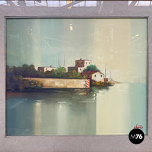 Load image into Gallery viewer, Oil painting with wooden frame, 1970s