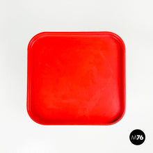将图片加载到图库查看器,Red plastic modular chest of drawers by Anna Castelli for Kartell, 1970s