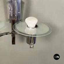 画像をギャラリービューアに読み込む, Double light appliques in metal and glass, 1920s