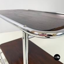 画像をギャラリービューアに読み込む, Wood and metal cart with double shelf, 1940s