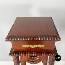 画像をギャラリービューアに読み込む, Wooden high column with brass details, 1940s