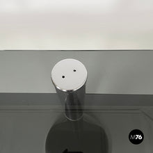 将图片加载到图库查看器,Console in smoked glass and steel, 1980s
