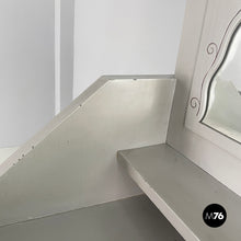 画像をギャラリービューアに読み込む, Console with mirror in gray wood by Gino Maggioni for Atelier Borsani Varedo, 1920-1930s