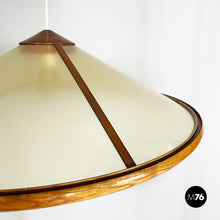 画像をギャラリービューアに読み込む, Fiberglass and wood chandelier by Giovanni Offredi for MC Selvini, 1970s