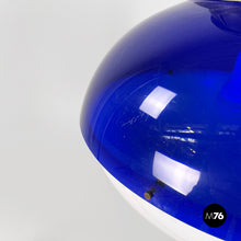 Load image into Gallery viewer, Chandelier in blue and white plexiglass, 1970s