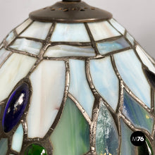 Load image into Gallery viewer, Table lamps in colored glass and brass, 1980s