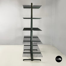 Load image into Gallery viewer, Bookcases in dark green metal, 1980s