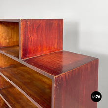 Load image into Gallery viewer, Bookcase in red wood, 1940s