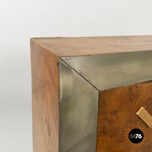 Load image into Gallery viewer, Wooden and metal table clock, 1930s