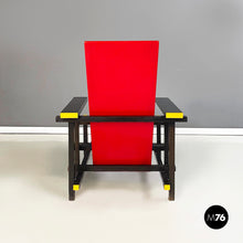 Load image into Gallery viewer, Armchair Red and Blue by Gerrit Thomas Rietveld for Cassina, 1971