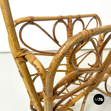 画像をギャラリービューアに読み込む, Magazine rack in rattan, 1960s