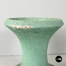 Load image into Gallery viewer, Pot holder in aqua green concrete, 1950s