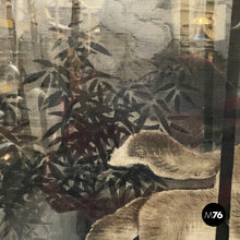 Load image into Gallery viewer, Silk tapestry with 5 foxes in bamboo forest, mid 1700s