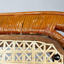 Load image into Gallery viewer, Chairs in rattan and straw, 1960s