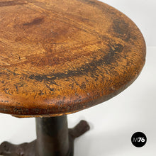 Load image into Gallery viewer, Stool in cast iron and wood, 1930s