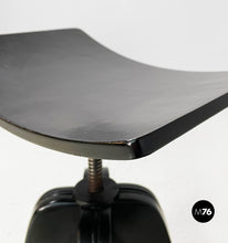 Load image into Gallery viewer, Black wooden stool, early 1900s