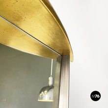 画像をギャラリービューアに読み込む, Full-length wall mirror in wood and metal, 1980s