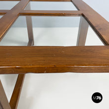 画像をギャラリービューアに読み込む, Coffee table in wood and glass, 1980s