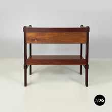 画像をギャラリービューアに読み込む, Wooden coffee table with shelves and drawer, 1960s