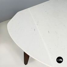 画像をギャラリービューアに読み込む, Dining table in marble, wood and bass, 1960s
