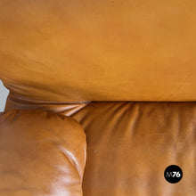 将图片加载到图库查看器,Brown leather armchairs, 1970s
