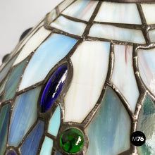 Load image into Gallery viewer, Table lamps in colored glass and brass, 1980s