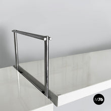 Load image into Gallery viewer, Modular wall bookcase in white metal and steel, 1980s