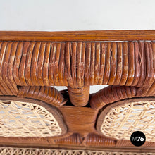 Load image into Gallery viewer, Two-seater outdoor bench in rattan, 1960s