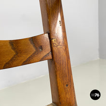Load image into Gallery viewer, Armchairs in woven straw and wood, 1940s