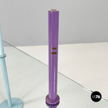 将图片加载到图库查看器,Coffe table in glass and metal rods, 1980s