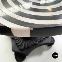 画像をギャラリービューアに読み込む, Coffee table in cast iron, black and white marble, early 1900s