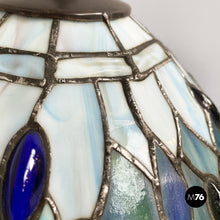 Load image into Gallery viewer, Table lamps in colored glass and brass, 1980s