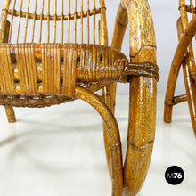 Carica l'immagine nel visualizzatore di Gallery, Armchairs in rattan, 1960s