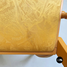 Carica l'immagine nel visualizzatore di Gallery, Yellow fabric and wooden chair by Bros/s, 1980s