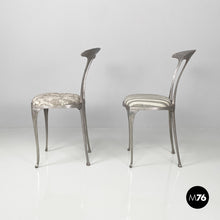 画像をギャラリービューアに読み込む, Metal and fabric chairs by Palladio, 1950s