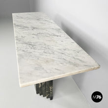 Charger l'image dans la galerie, Green and white marble console, 1980s