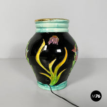 将图片加载到图库查看器,Glazed ceramic table lamp, 1950s