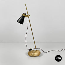 将图片加载到图库查看器,Brass and onyx table lamp LTA1 Sasso by Luigi Caccia Dominioni for Azucena, 1950s