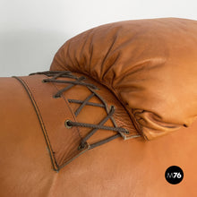Carica l'immagine nel visualizzatore di Gallery, Modular brown leather sofa, 1970s