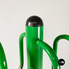 画像をギャラリービューアに読み込む, Floor coat hanger in green metal, 1970s