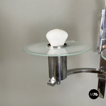 画像をギャラリービューアに読み込む, Double light appliques in metal and glass, 1920s