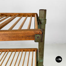 将图片加载到图库查看器,Cart in wood and green metal, 1920s