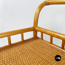 画像をギャラリービューアに読み込む, Double-shelf cart in rattan and bamboo, 1960s