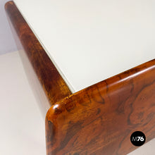 Charger l'image dans la galerie, Chest of drawers in wood, glass and brass, 1950s