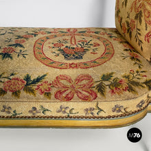 Load image into Gallery viewer, Bench in wood and fabric, 1800s